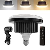 Lampada LED per fotografia 150W 3000-6500K Portalampada E27 per Softbox fotografico, con telecomando, utilizzata per studio fotografico, illuminazione domestica, riempimento video,Tiktok video