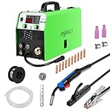 SPRIGHOLLY Saldatrice a Filo Continuo, Saldatrice MIG 250A 6 in 1 Gas MIG/Gasless Flux Core MIG/Stick/Lift TIG/Spot Welding/Spool Gun 230V Premio Multiprocesso Saldatrice