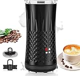 Montalatte Elettrico Cappuccinatore, 4 in 1 Scalda Monta Latte Macchina per Cappuccino, 240ML Automatico Scaldalatte Schiumatore Riscaldalatte Latte Caldo e Freddo, Cioccolata Calda (Nero)