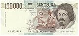 Cartamoneta.com 100000 LIRE Banca d Italia CARAVAGGIO I Tipo Lettera D 25/01/1990 SUP+ 21169/III