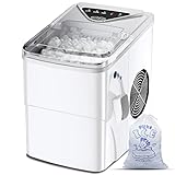 Ice Cube Maker FOOING Ice Machine Maker piano di lavoro pronto in 6 minuti 2 L macchina per ghiaccio con paletta per ghiaccio e cestello Display LED Ice Maker per casa bar, cucina ufficio