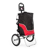 DURAMAXX Carry - Rimorchio Bici, Carrello Bici con Borsa da Trasporto Rimovibile, Telaio in Metallo, Cargo Bike, Ruote 12", Carico Massimo 20 kg, Nero/Rosso