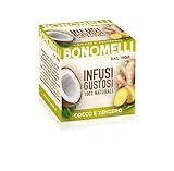 Bonomelli Infusi Gustosi, Zenzero e Cocco, Confezione da 10 Filtri, Sapore Intrigante ed Energetico, Senza Caffeina, da Gustare a Caldo o a Freddo, Ingredienti 100% Naturali (20g)