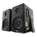 Majority D40 Coppia di casse HiFi con amplificatore, altoparlanti bluetooth con varie opzioni audio, casse piccole ideali per home theatre, videogiochi, computer, impianto stereo di casa