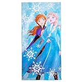 Disney Store Ufficiale Telo da Spiaggia di Anna ed Elsa, Frozen 2: Il Segreto di Arendelle, 150 cm, Telo Leggero in Cotone Morbido per Piscina