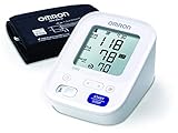 OMRON M3 Hem-754-E Misuratore di Pressione da Braccio, con Bracciale Easy 22-42 Cm, Tecnologia Intellisense, Clinicamente Validato, Pressione e Battito, 4 Batterie AA Custo, Bianco