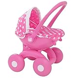 Dolly Tots Carrozzina e Passeggino per Bambole 4 in 1 | Carrozzina e Passeggino Giocattolo Bambina/o Rosa | Passeggino da Gioco per Bambole, Carrozzina, Ovetto e Seggiolino| Dai 18 Mesi in Su