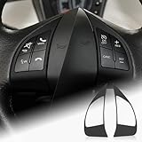 FDAIUN Per Fiat 500 2008 – 2015 Abarth 595 2012 – 2015, rivestimento per volante in alcantarn, telaio dei tasti del volante, adesivo decorativo (nero)