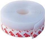 Dpm Tapes - Paraspifferi Silicone Sottoporta Con Adesivo Premium, lunghezza 5 metri, Porta Blindata d ingresso, Isolante Termico Porte Finestre, Protezione Freddo, Protezione Suoni (Trasparente)