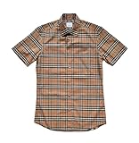 BURBERRY Camicia Manica a Corta in Cotone Uomo 8020965 Archive Beige tg.XS