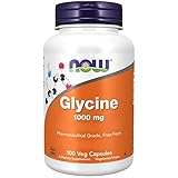 Now Foods, Glycine, 1000mg, 100 Capsule vegane, Aminoacido, Testato in Laboratorio, Senza Glutine, Vegetariano, Senza Soia, Non OGM