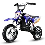 CCLIFE Mini Moto Elettrica per Bambini con Batteria al Litio 36V, Moto Cross Dirt Bike Velocità Regolabile, per Bambini 3-13 Anni, Blu