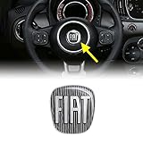 Fiat 14193 Adesivo 3D Ricambio Logo Nero per Volante 500