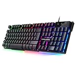 EMPIRE GAMING K300 PC Keyboard QWERTY– 105 semi-mechanical keys, including 19 anti-ghosting keys 12 multimedia hotkeys LED RGB Back-Lighting