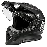 Westt Casco Moto Integrale - Casco AGV Con Doppia Visiera Casco Motocross Uomo Donna - Casco Cross ECE DOT Casco Moto Enduro Quad Nero XL (61cm)