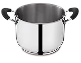 Lagostina Gioiosa Pentola, Acciaio Inox 18/10, Diametro Ø 22 cm, 5.7 Litri, Pentola Induzione, Gas e Forno fino a 250 °C, Finitura Lucida Esterna e Satinata Interna, con maniglie in Bakelite