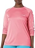 Columbia Tidal TeeTM II - Maglia Sportiva a Maniche Lunghe da Donna, 1577663, Lollipop, White Logo, 1X