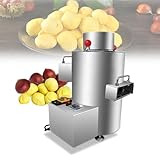 Pelapatate commerciale da 200 kg/ora, piccola sbucciatrice automatica per castagne in acciaio inossidabile, sgusciatrice per castagne con 8 coltelli in acciaio legato per ristoranti, supermercati