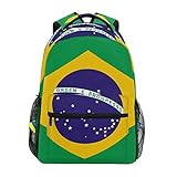 FANTAZIO zaino extra large Bandiera del Brasile Daypack