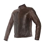 DAINESE Giacca in pelle originale Mike Pelle, da motociclista, colore marrone 201533704-3 48 Marrone