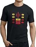 TusPersonalizables.com Maglietta - Tavola di controllo Kitt - Auto Fantastico - Knight Rider, Nero , L