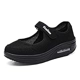 Kimily-UK Sandali Sportivi Donna Scarpe Basculanti Mesh Scarpe Fitness Dimagranti Scarpe da Camminata Moda Scarpe da Ginnastica Anti Scivolo Maglia Nuovo Traspirante Estive Mocassini Zeppa