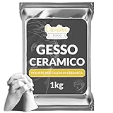 Creative Deco Gesso Ceramico | 1kg | Polvere di Ceramica Bianco, Gesso per Stampi Scagliola Colate | Sacchetto Polvere di Gesso Inodore, Uso Hobbistico e Progetti Creativi, Fai da Te