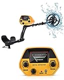 SEAAN Metal Detector, con Bobina Impermeabile da 20cm e Jack per Auricolari, Rilevatore di Oro 78-108cm Lunghezza Regolabili, per Bambini Adulti