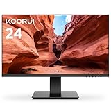 KOORUI Monitor 24" FULL HD, (1920 x 1080, 75 Hz, VGA, HDMI), Flicker Safe, 99% sRGB, Tempo di Risposta 5 ms, Reclinabile, Nero