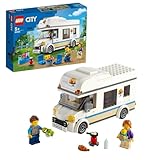 LEGO City Camper delle Vacanze, Modellino da Costruire di Roulotte Giocattolo con Minifigure e Accessori, Giochi per Bambini e Bambine da 5 Anni in su, Idee Regalo di Compleanno 60283