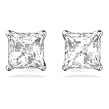 Swarovski Orecchini Stud Attract, Bianco, Placcatura Rodio