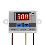 ARCELI, Modulo termostato Digitale LED, XH-W3001 Termostato con sonda Impermeabile, termostato di Raffreddamento Riscaldamento programmabile (12V 10A 120W)