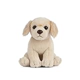 Living Nature Cucciolo di Golden Retriever, Peluche di Cane Morbido e Realistico, Peluche Naturli Eco-Friendly, 15cm