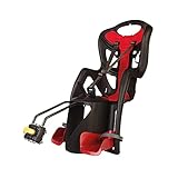 b bellelli Pepe - Seggiolino Bici Posteriore - Attacco Multifix - Si Fissa al Telaio - dai 9 Mesi ai 8 Anni - Max 22 kg - Colore Black