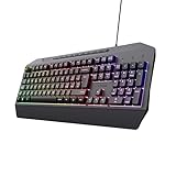 Trust Gaming GXT 836 Evocx Tastiera Gaming Layout Italiano QWERTY, 78% Plastica Riciclata, Tasti con Membrana, Retroilluminata RGB, Anti-Ghosting, Keyboard USB per PC/Computer/Laptop - Nero