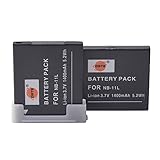 DSTE - 2 batterie agli ioni di litio NB-11L, compatibili con Canon PowerShot A2300 is, A2400 is, A2500, A2600, A3400 is, A3500 is, A4000 is