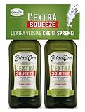 Costa d Oro - Extra Squeeze Bipack 2 x 500ml. Olio Extravergine di oliva estratto a freddo con tappo salva goccia. Adatto a tutte le ricette. Bottiglie da mezzo litro.