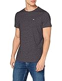 Tommy Jeans TJM XSLIM JASPE C NECK EXT, S/S Knit Tops Uomo, Nero (Black), S