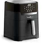 Moulinex Easy Fry & Grill, Friggitrice ad Aria 2 in 1, 4,2 Litri, Acciaio inox, Friggitrice senza Olio con Griglia, Display Digitale Touch, 8 Programmi, 6 Persone, Nero, EZ5058​