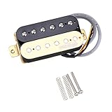 Wilkinson Vintage Tone Alnico 5 Overwound Open Style Humbucker Neck Pickup per chitarra elettrica, zebra