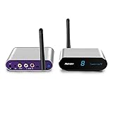 measy AV220 - Trasmettitore video wireless RCA Audio Video Trasmettitore e Ricevitore 8 canali per streaming, satellite, DVD a TV 1x1,non funzione di telecomando IR