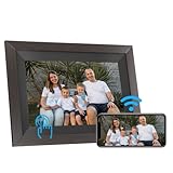 SGIN Cornice Digitale WiFi 10,1 Pollici con 16 GB di Memoria, 1280x800 HD Portafoto Digitale IPS Touch Screen, Digital Photo Frame Rotazione Automatica/Foto/Musica/Video