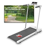 YM Tapis Roulant Elettrico Pieghevole, Tappeto Corsa MAXI (42 cm), MARCHIO ITALIANO, Telaio rinforzato, APP Kinomap Zwift Bitgym, Salvaspazio, 12 Programmi, Mod. NEXT 1000 Your Move ASSISTENZA ITALIA