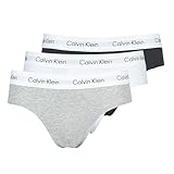 Calvin Klein Slip Hipster Confezione da 3 Uomo Cotone Elasticizzato, Multicolore (Black/White/Grey Heather), L