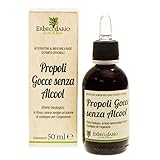 Propoli Gocce Senza Alcool Erbecedario, Rimedio Naturale Con Rosa Canina Analcolico Adatto Ai Bambini Per Benessere Gola E Cavo Orale, 1 Flacone Da 50ml