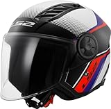 LS2, Casco Moto Jet AIRFLOW II Rush white blue red, XL