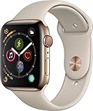 Apple Watch Series 4 (GPS + Cellulare, 44MM) Cassa in Acciaio Inossidabile con Cinturino Sport Tortora (Ricondizionato)