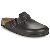 Birkenstock Boston , Zoccoli unisex adulto, Nero, 37 (stretta)