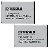 EXTENSILO 2x batteria compatibile con Rollei Movieline DP-6000 fotocamera digitale DSLR (1300mAh, 3,7V, Li-Ion)