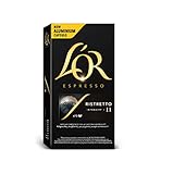 L Or - Capsule Caffè Espresso Ristretto - Compatibili con Macchine Nespresso® - 50 Capsule in Alluminio - Intensità 11